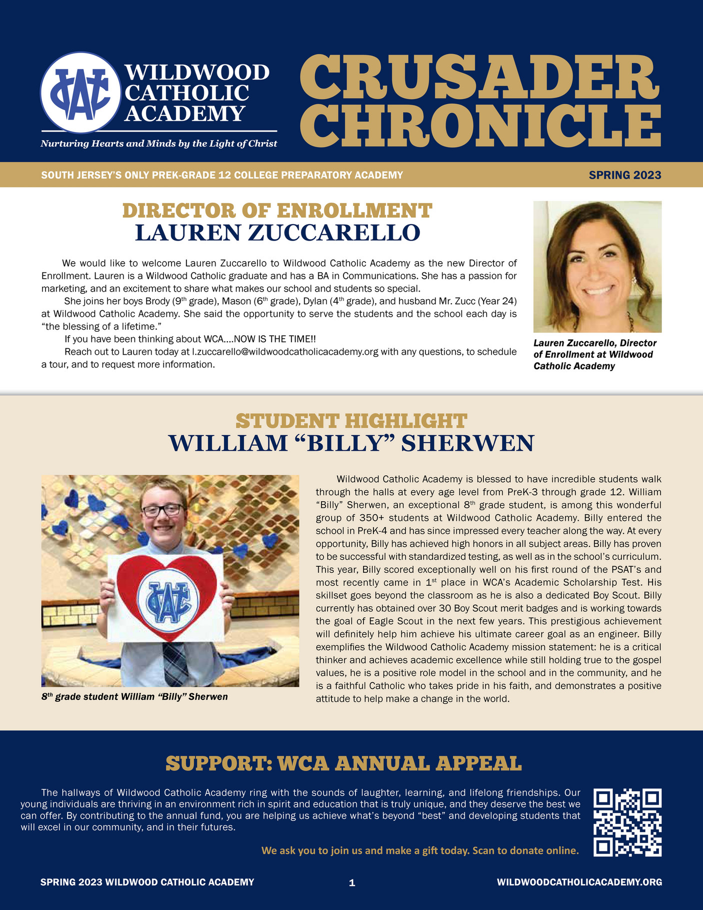 Seven Mile Publishing Wildwood Catholic Academy Crusader Chronicle