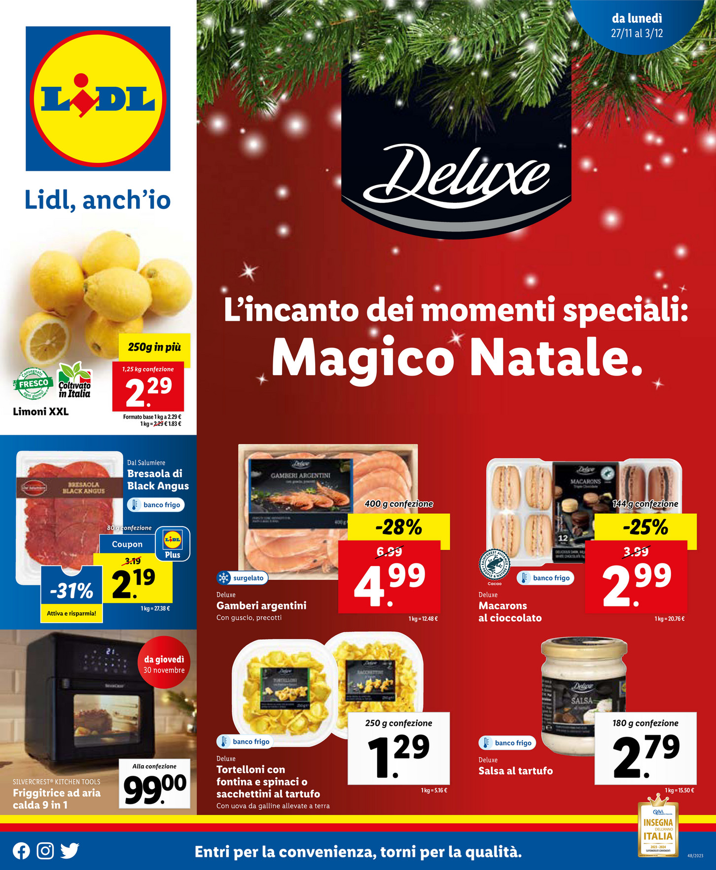 SP Volantino Lidl Dal 27 Novembre Al 03 Dicembre 2023 Page 1