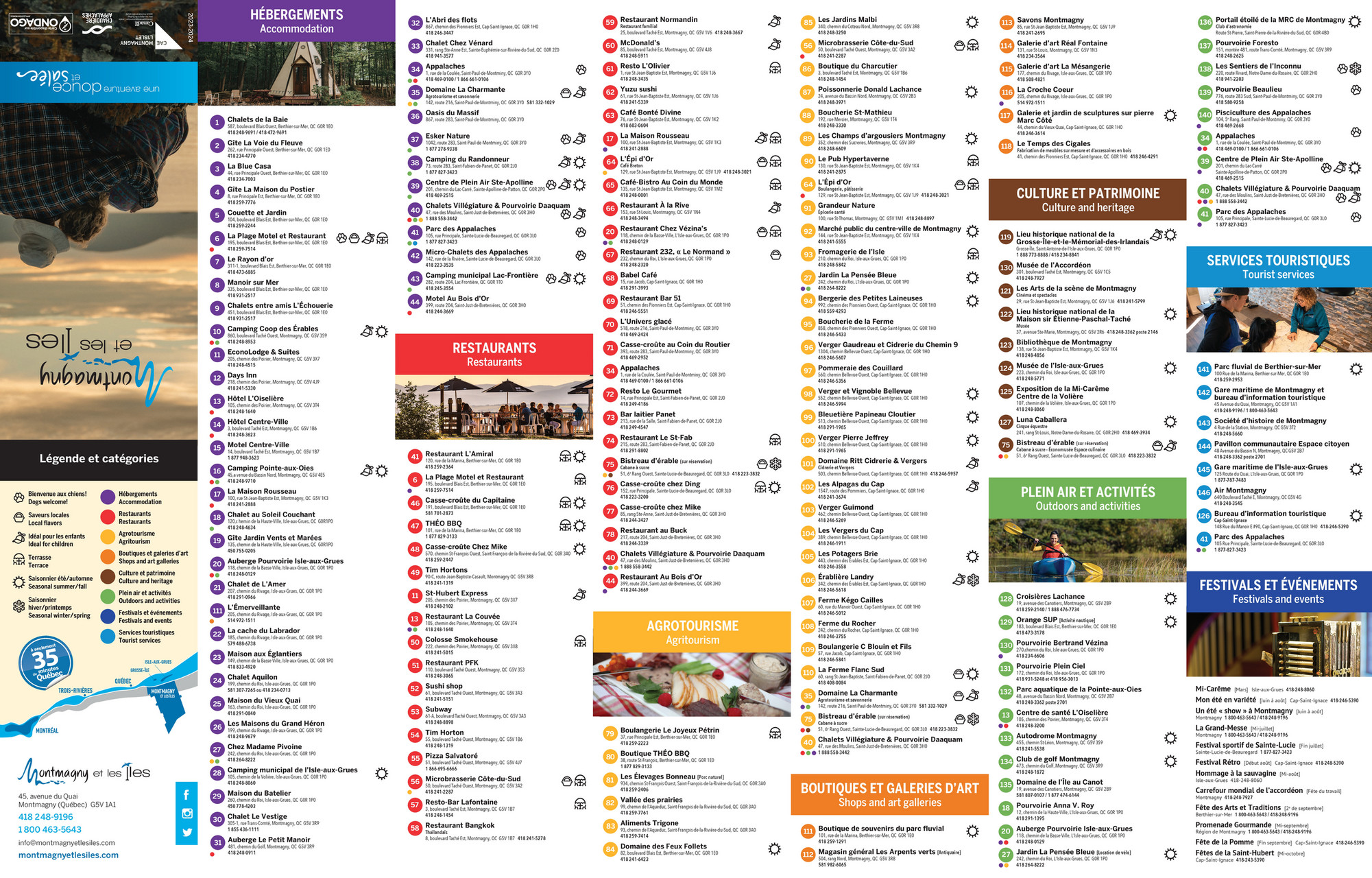 Communications Montmagny Carte touristique Montmagny et les Îles 2023