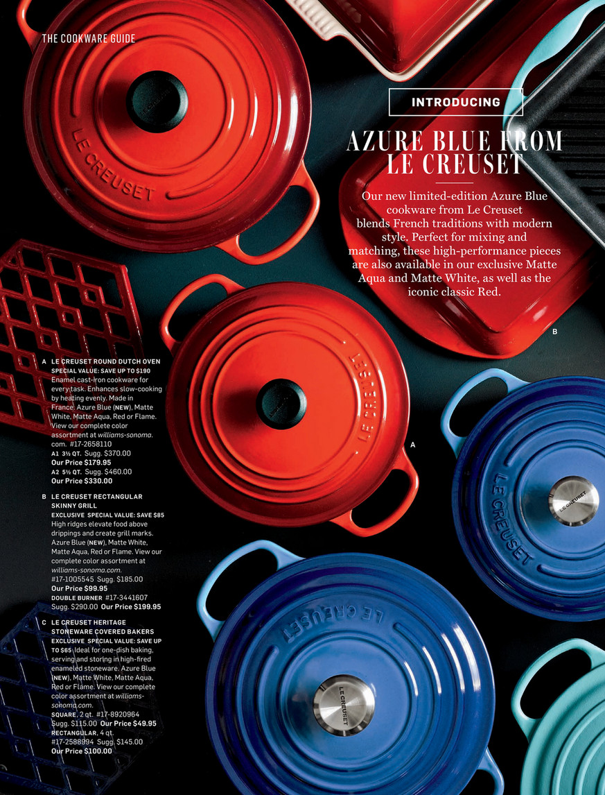 Williams-Sonoma - May 2017 Catalog - Le Creuset Sauce Pot with Flower Knob,  Matte White
