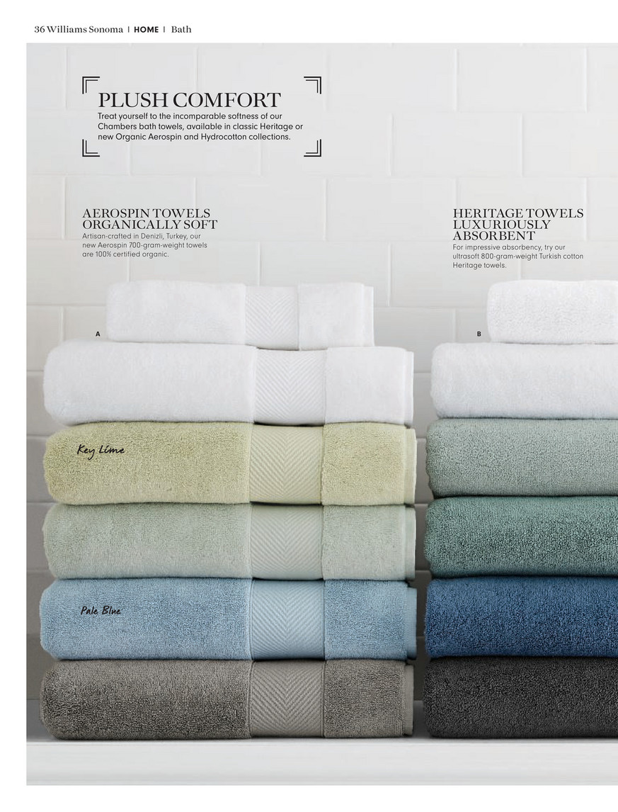 Williams-Sonoma Home - Modern Simplicity 2017 - Chambers(R) Heritage Solid Bath  Towel, Seafoam