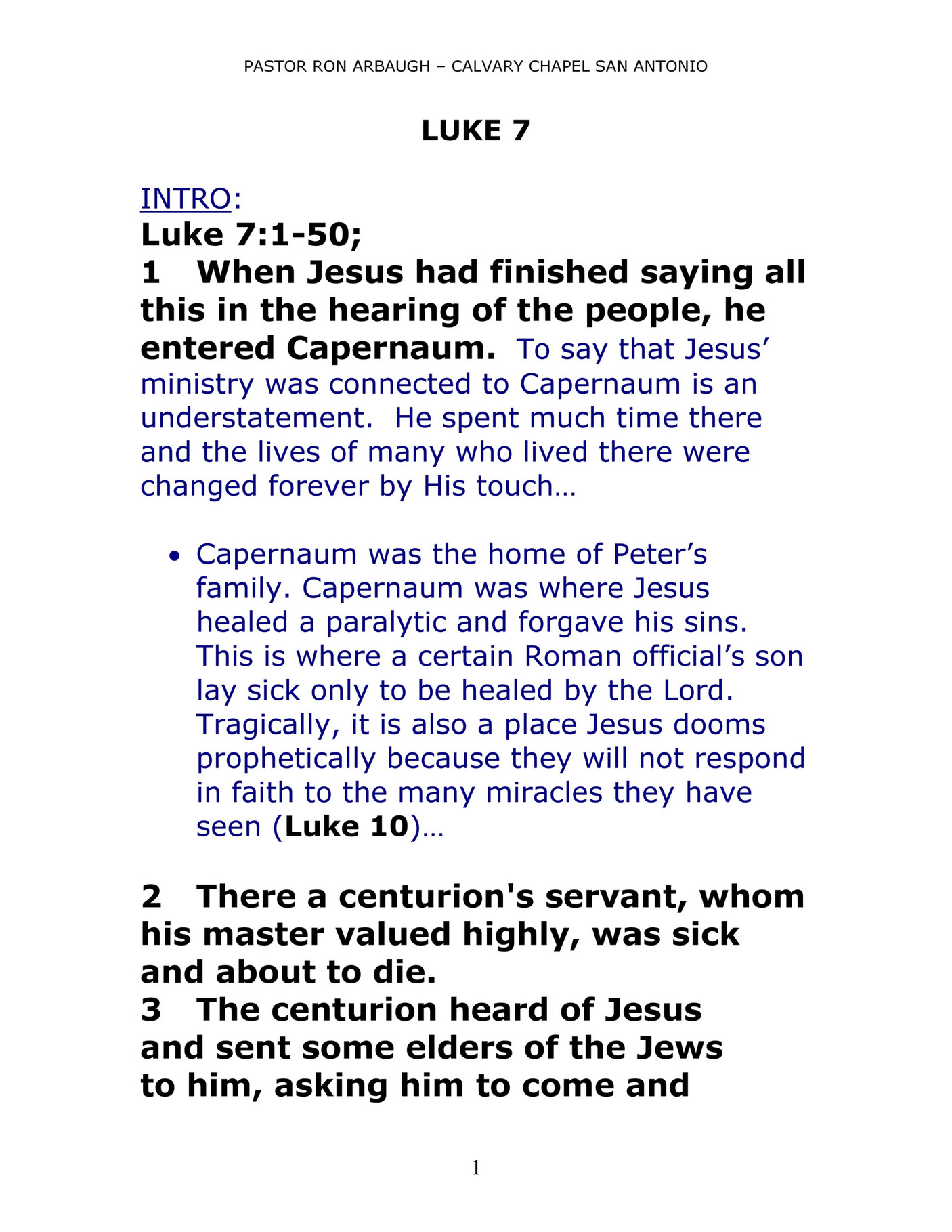 Calvary Chapel Of San Antonio Luke7 Page 1 Created With Publitas