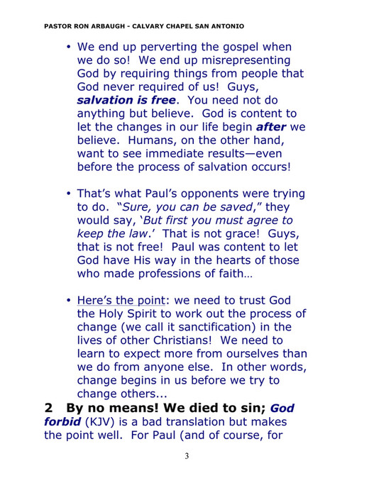 Calvary Chapel Of San Antonio Rom6 Page 3 Created With Publitas