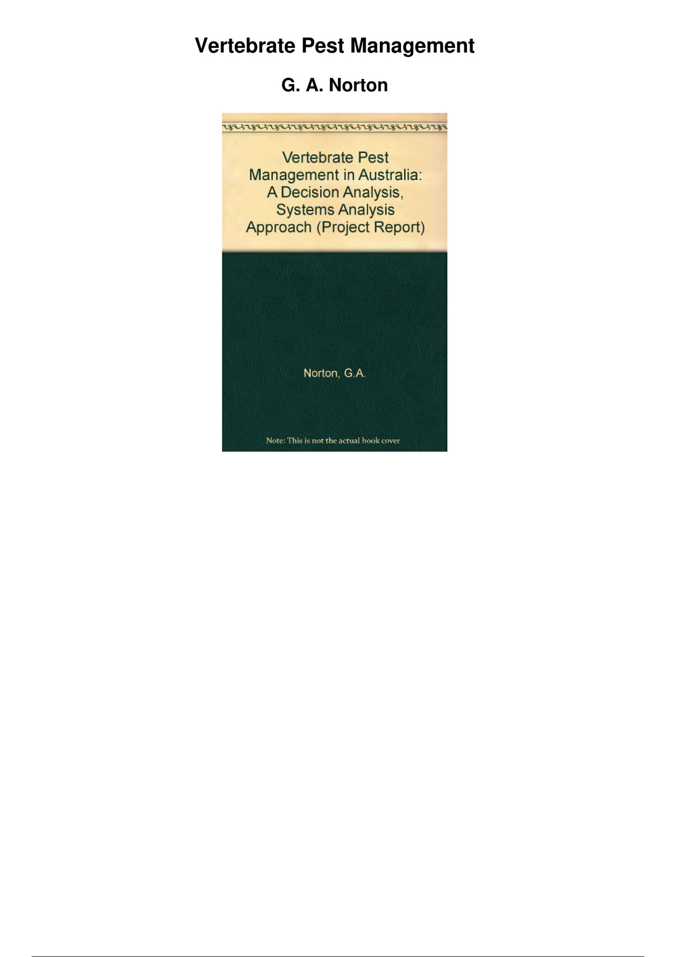 Forsythe Vertebrate Pest Management Pdf Page Created With