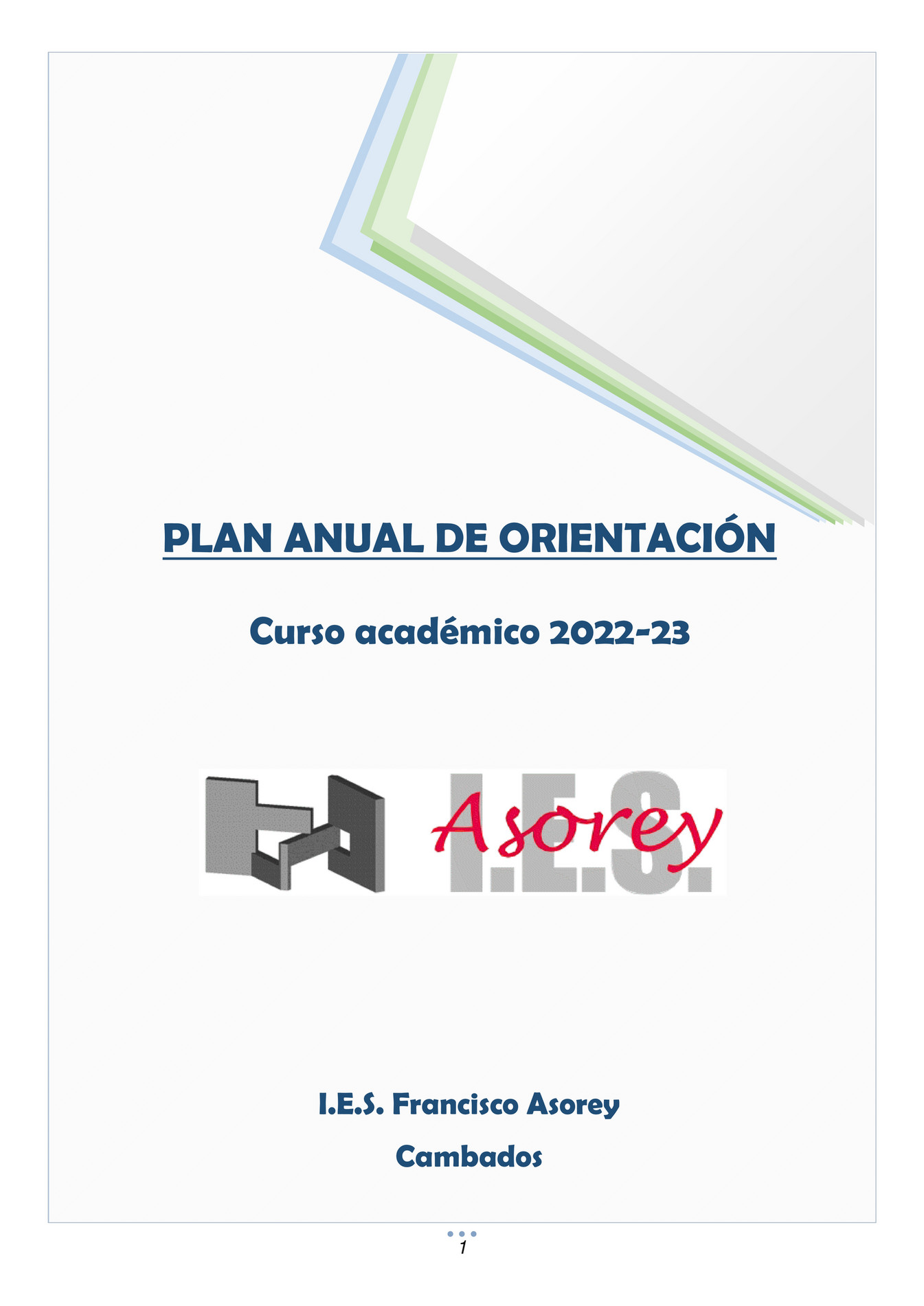 Ies Francisco Asorey Plan Orientaci N Plan Acci N Titorial