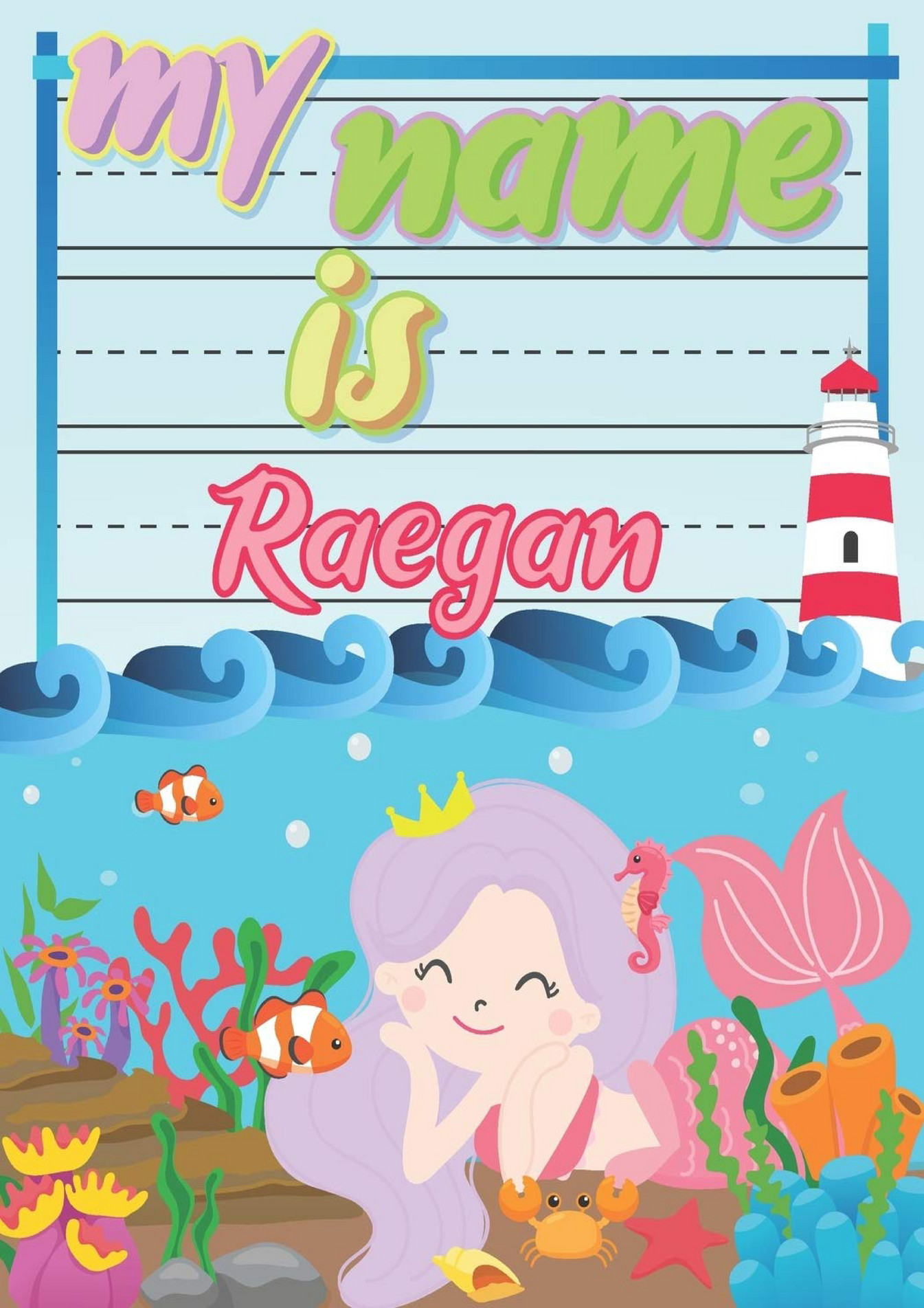 Tyson Read My Name Is Raegan Personalized Primary Tracing Book