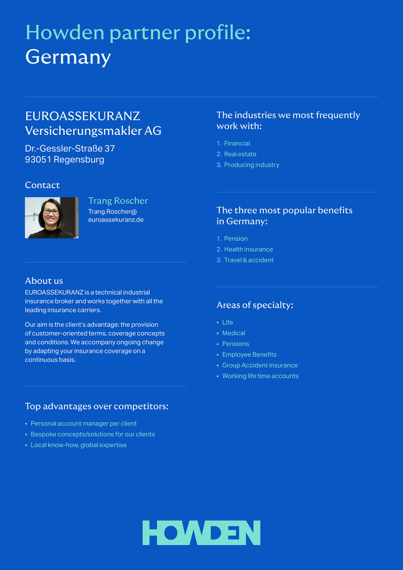 Howden Insurance Brokers Ltd EB Partner Profile Germany Page 1