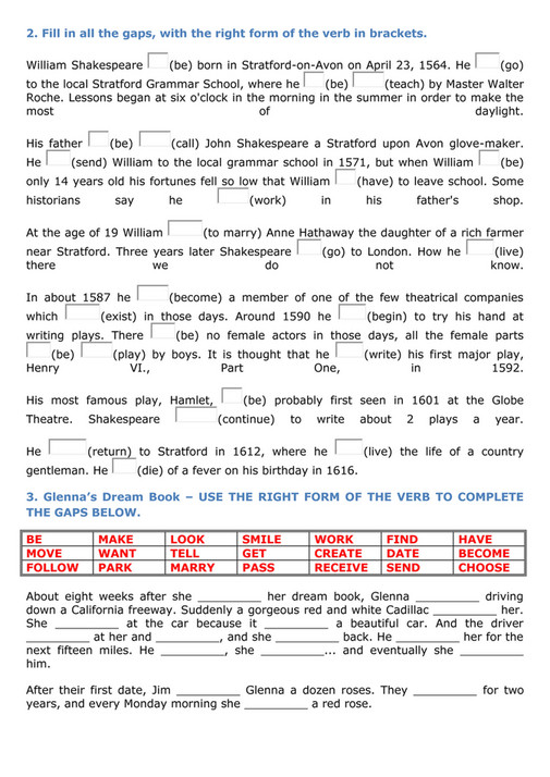 LAINIC INTERNATIONAL LTD Past Simple Tense Filling In The Gaps Using