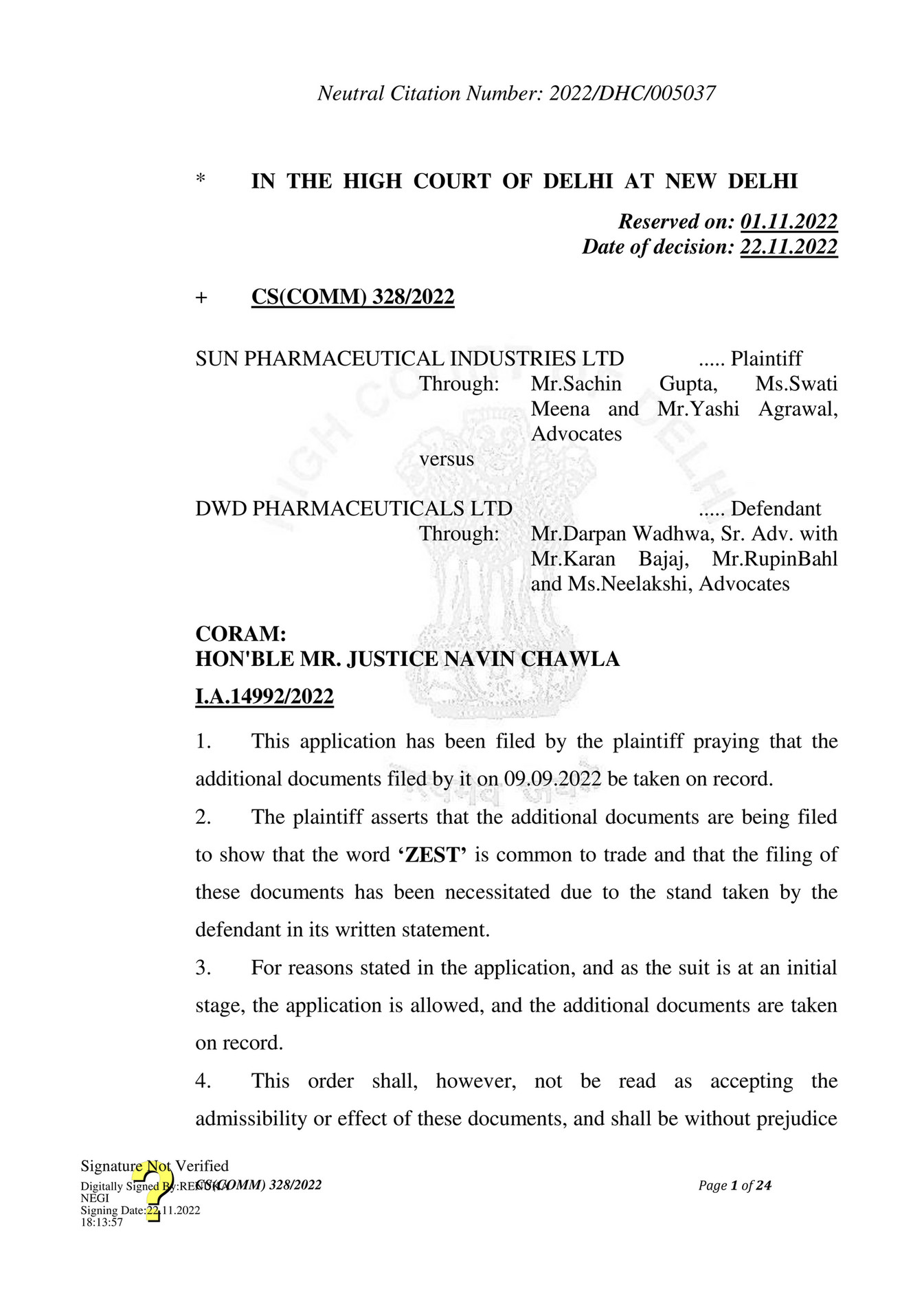 AJAY AMITABH SUMAN Sun Pharma Vs DWD Pharma Page 2 3 Created With