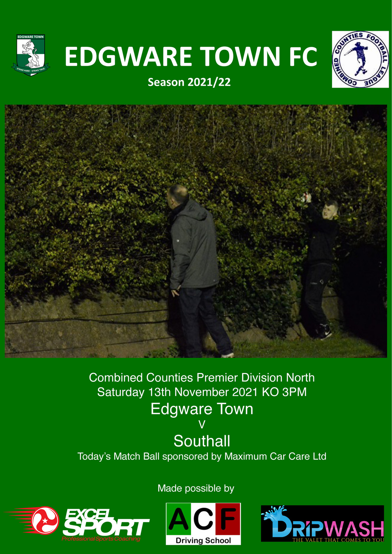 Edgware Town FC ETFC Prog Southall Page 1