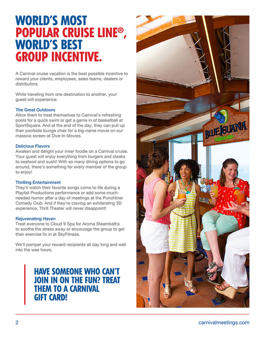 Carnival Cruises Brochure Page 4