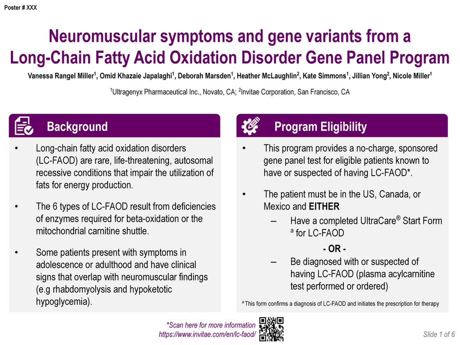 Invitae 2022 ICNMD Neuromuscular Signs And Gene Variants Seen In