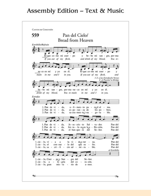 Ocp Flor Y Canto Cuarta Edici N Spanish Hymnal Page