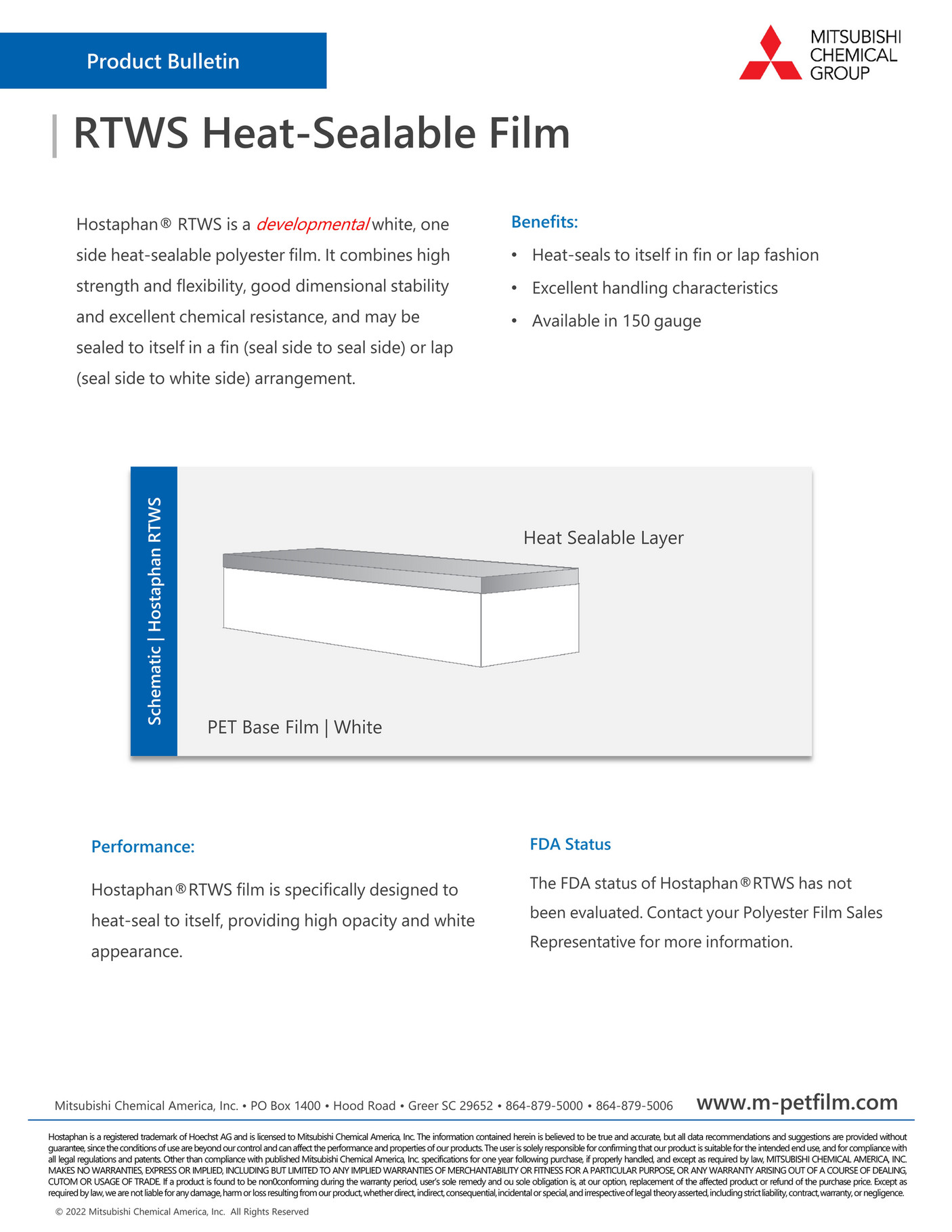 Mitsubishi Chemical America Mfa Tds Rtws Page