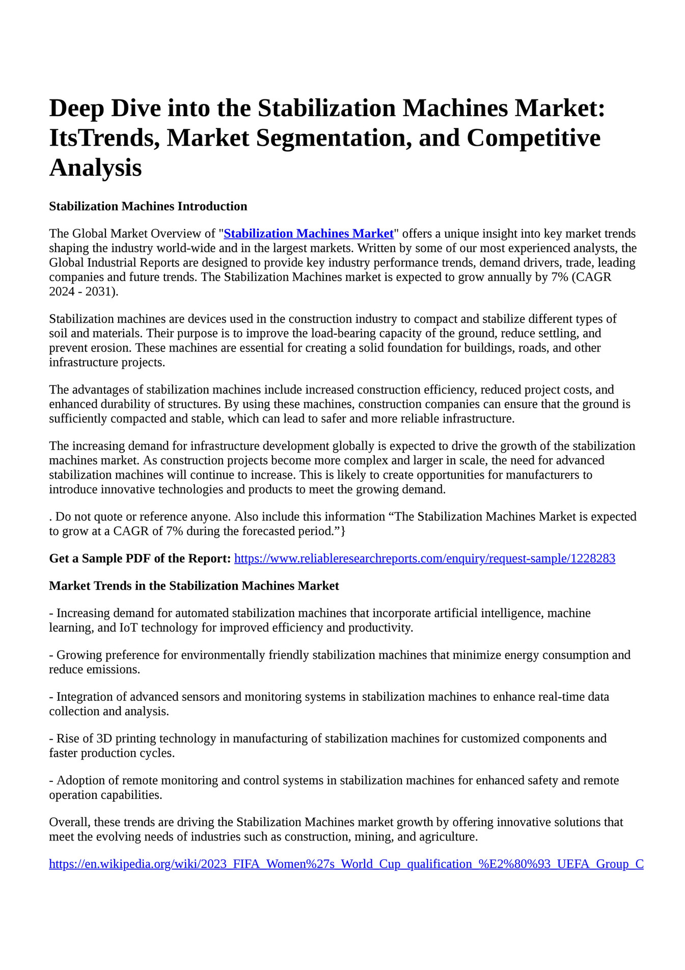 Reportprime Deep Dive Into The Stabilization Machines Market