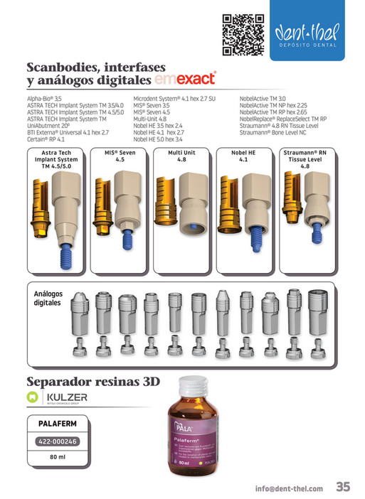 Dent thel Catálogo Dent thel Laboratorio 2024 Página 36 37