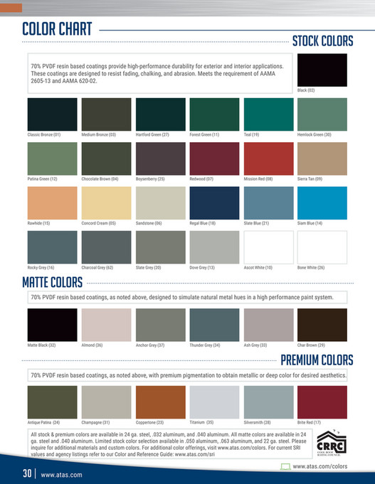 Pattern 60 Aut Color ATAS International, Inc. - Product Catalog - Page 32-33 - Created with ...