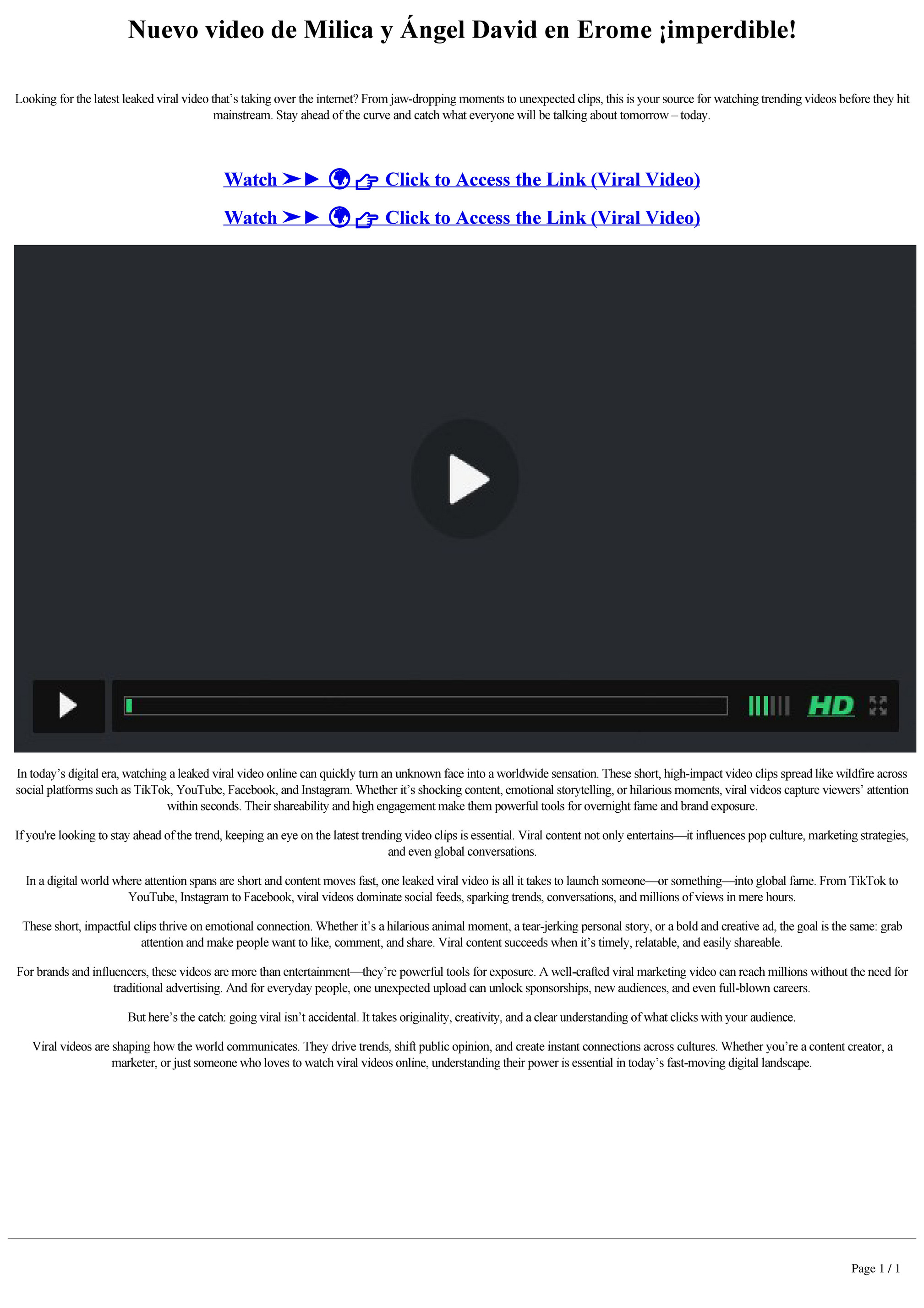 My publications - Nuevo video de Milica y Ángel David en Erome ¡imperdible!  - Page 1