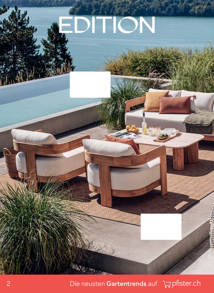 Seite 2–3 – Gartentrends mit Produkthinweisen