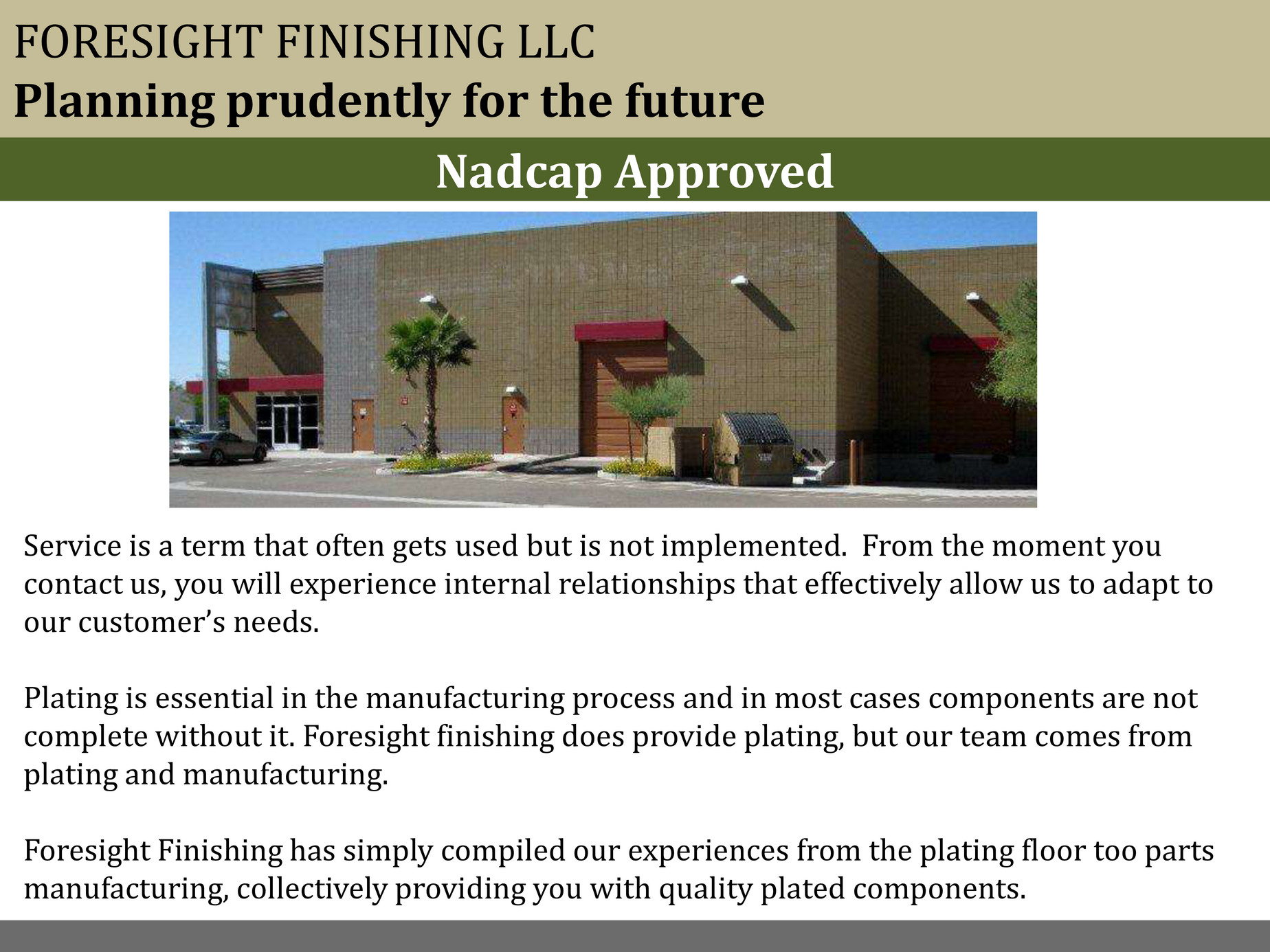 foresightfinishing Nadcap Approved Page 1 Created with