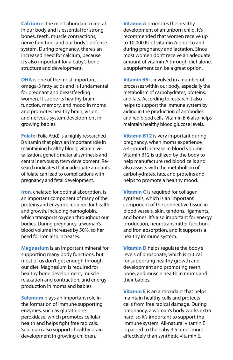 Carlson Labs - Prenatal & Mother's DHA - Page 2-3