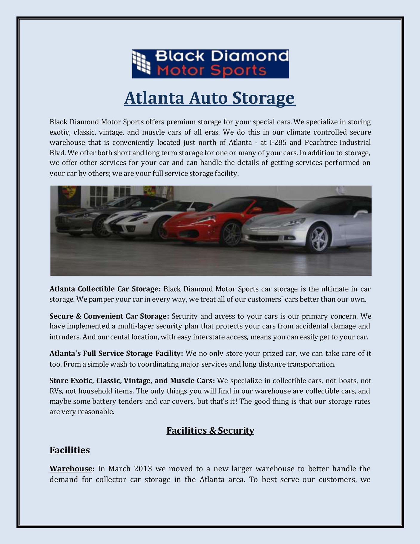 atlantacarstorage Atlanta Auto Storage Page 1 Created with