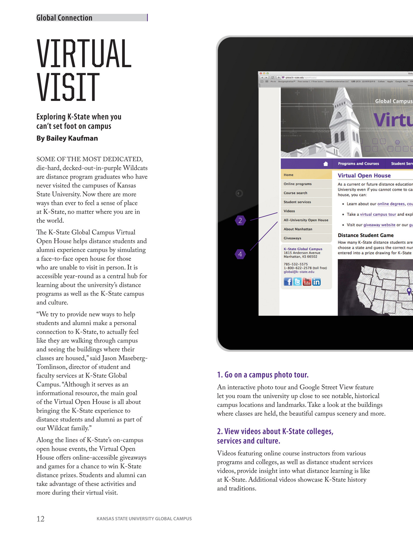 My publications - K-State Global Campus Link Magazine - Page 12-13 -  Created with Publitas.com