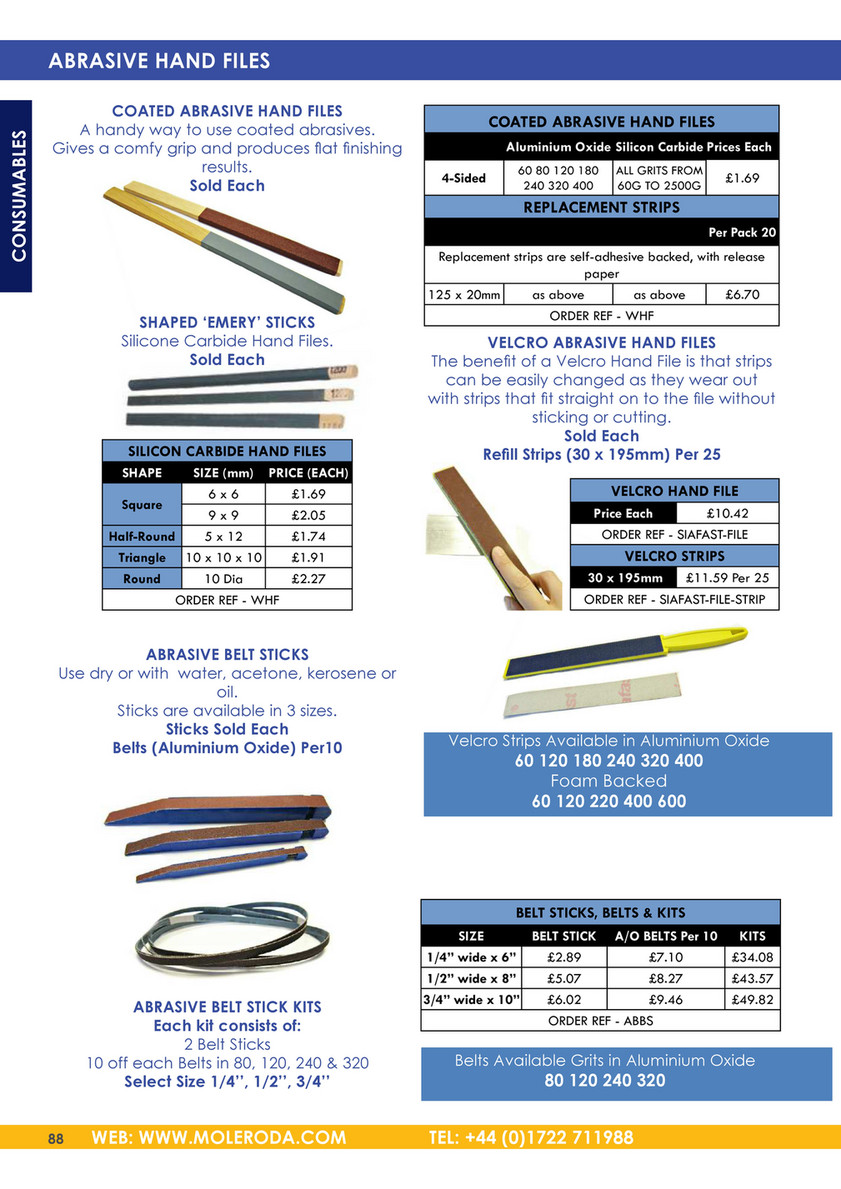 3/" x 18/" A//O Sanding Belts Medium Kit 2 each 10 PACK 100 120 180 220 320 Grit