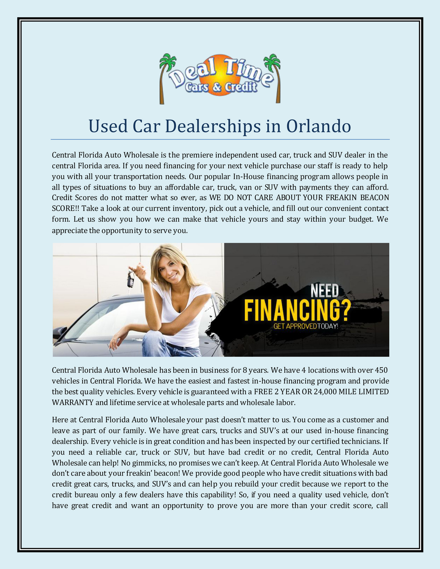 starting a used car dealership in florida