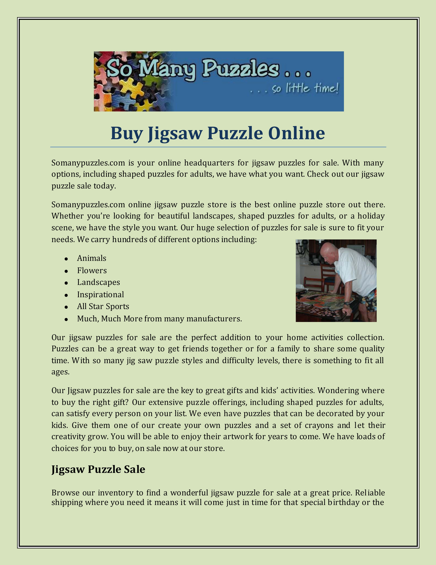 Online jigsaw puzzles from our collections