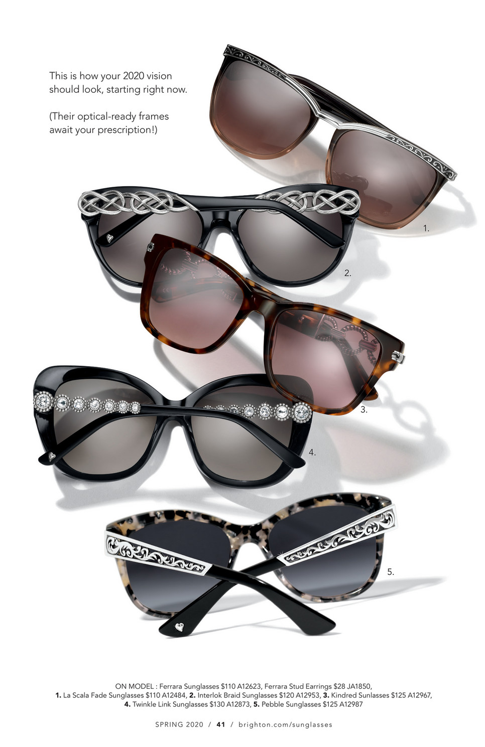 Brighton - Hello Spring - Brighton Twinkle Link Sunglasses Black display picture 1