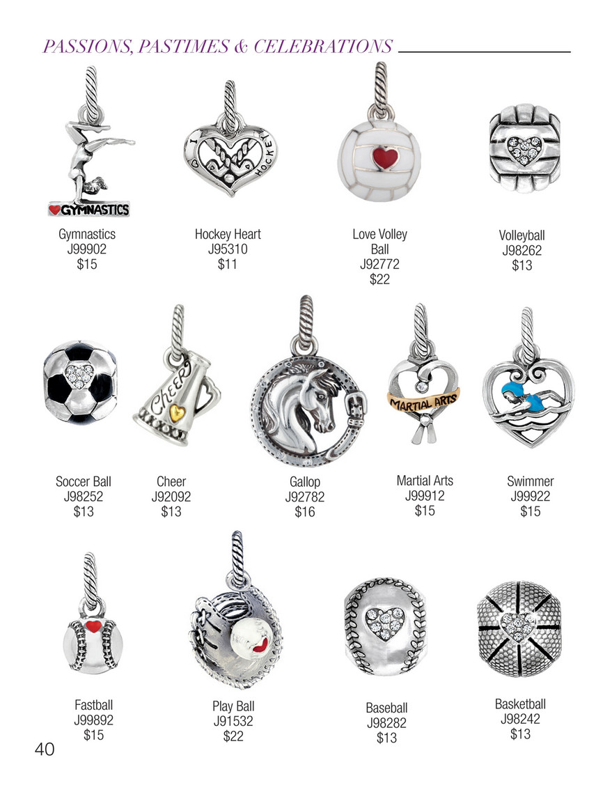 Brighton Cheer Charm Silver