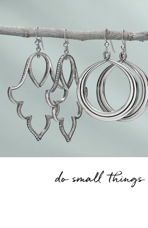 Brighton Shine Sparkle Smile Toledo Statement French Brighton Toledo Statement French Wire Earrings Silver Je9320
