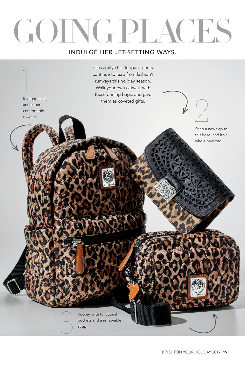 brighton leopard purse