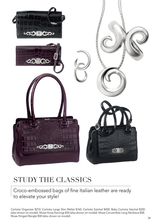 Brighton Fall 2017 Style Guide Carlotta Satchel Blackberry 37 Study The Classics Croco Embossed Bags Of Fine Italian Leather Are Ready To Elevate Your