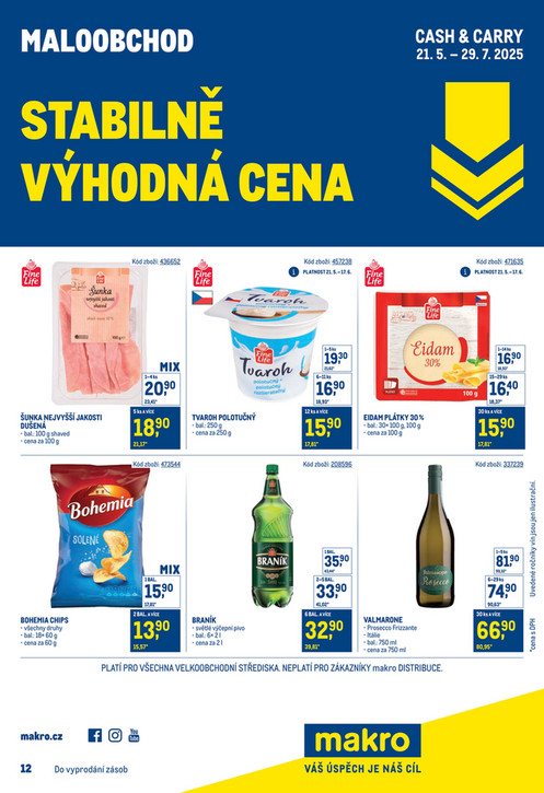 Stabilně výhodná cena - maloobchod