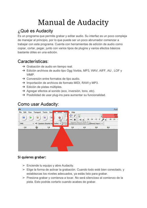My publications - Manual de Audacity - Page 1 - Created with Publitas.com