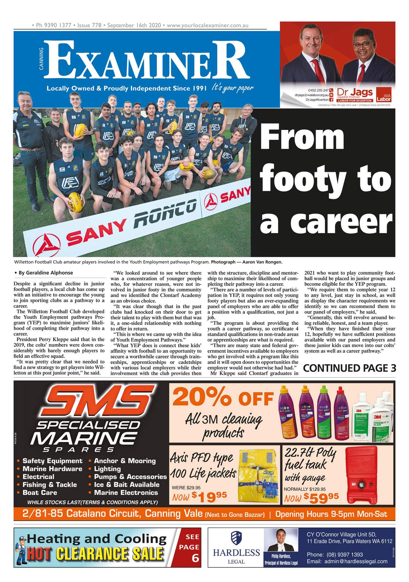 Examiner Newspapers Canning Examiner Newspapers 16th September 2020