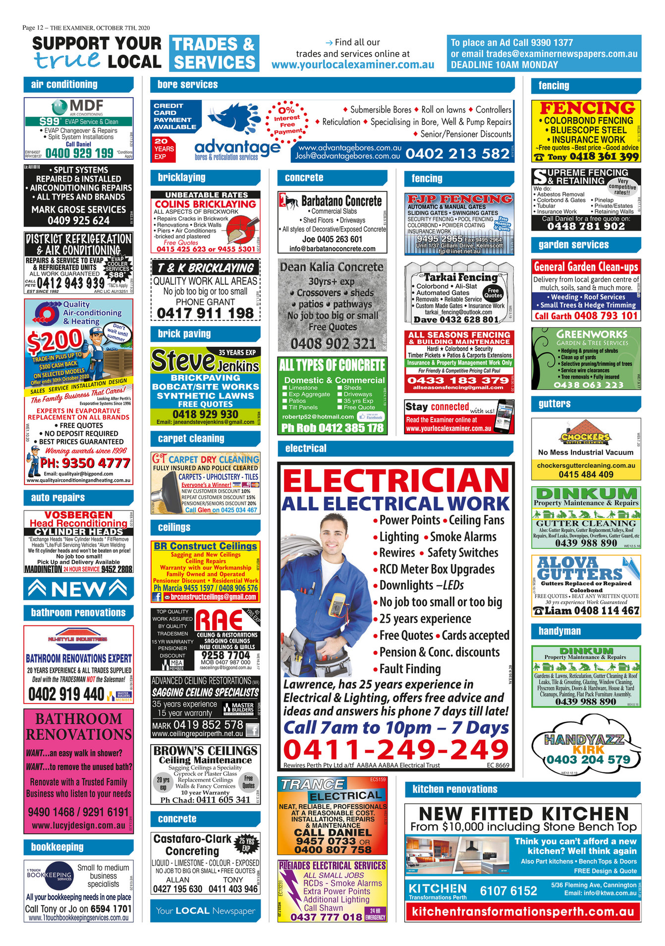 Examiner Newspapers - Canning Trades Examiner Newspapers 7th October ...