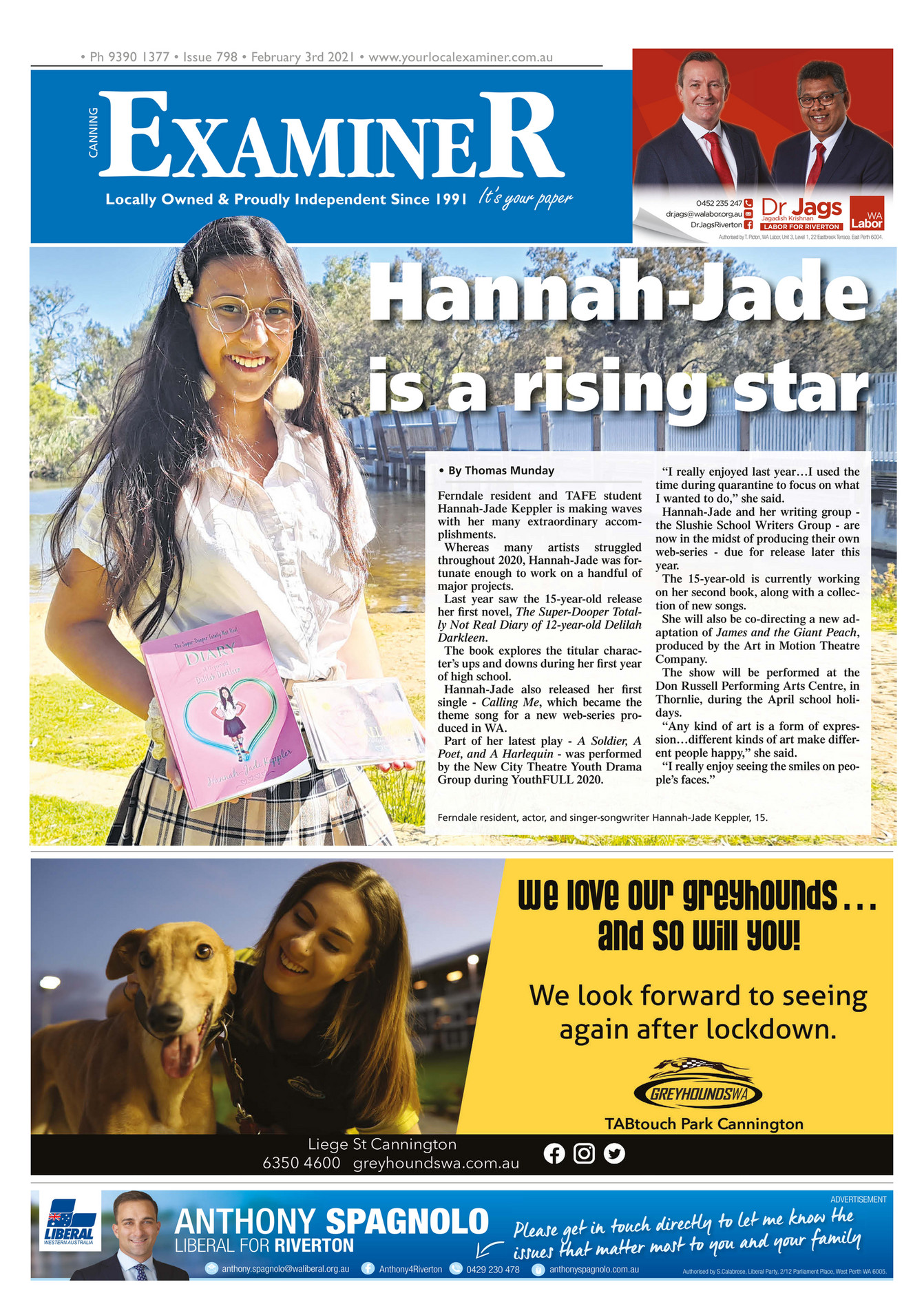 Examiner Newspapers Canning Examiner Newspaper 3rd February 2021 Page 1