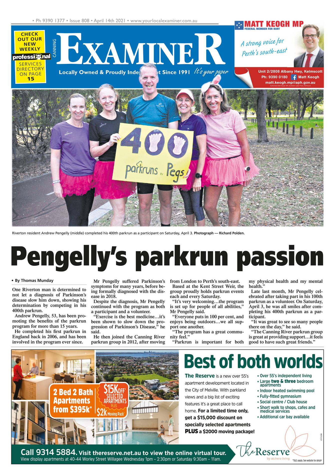 Examiner Newspapers Canning Examiner Newspaper 14th April 2021 Page 1