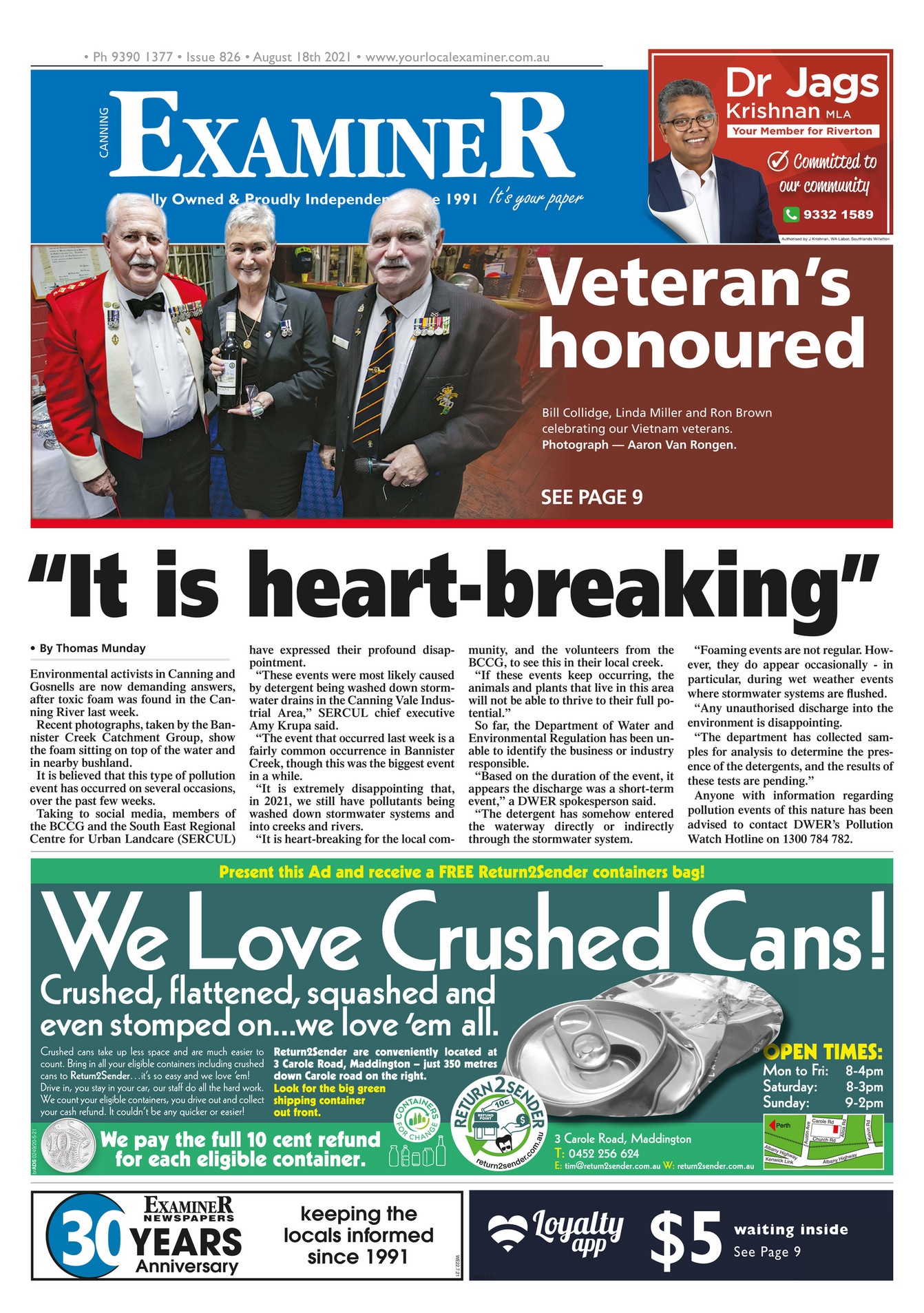 Examiner Newspapers Canning Examiner Newspaper 18th August 2021 Page 45