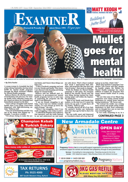 Examiner Newspapers - Armadale Examiner Newspapers 22nd September 2022 ...