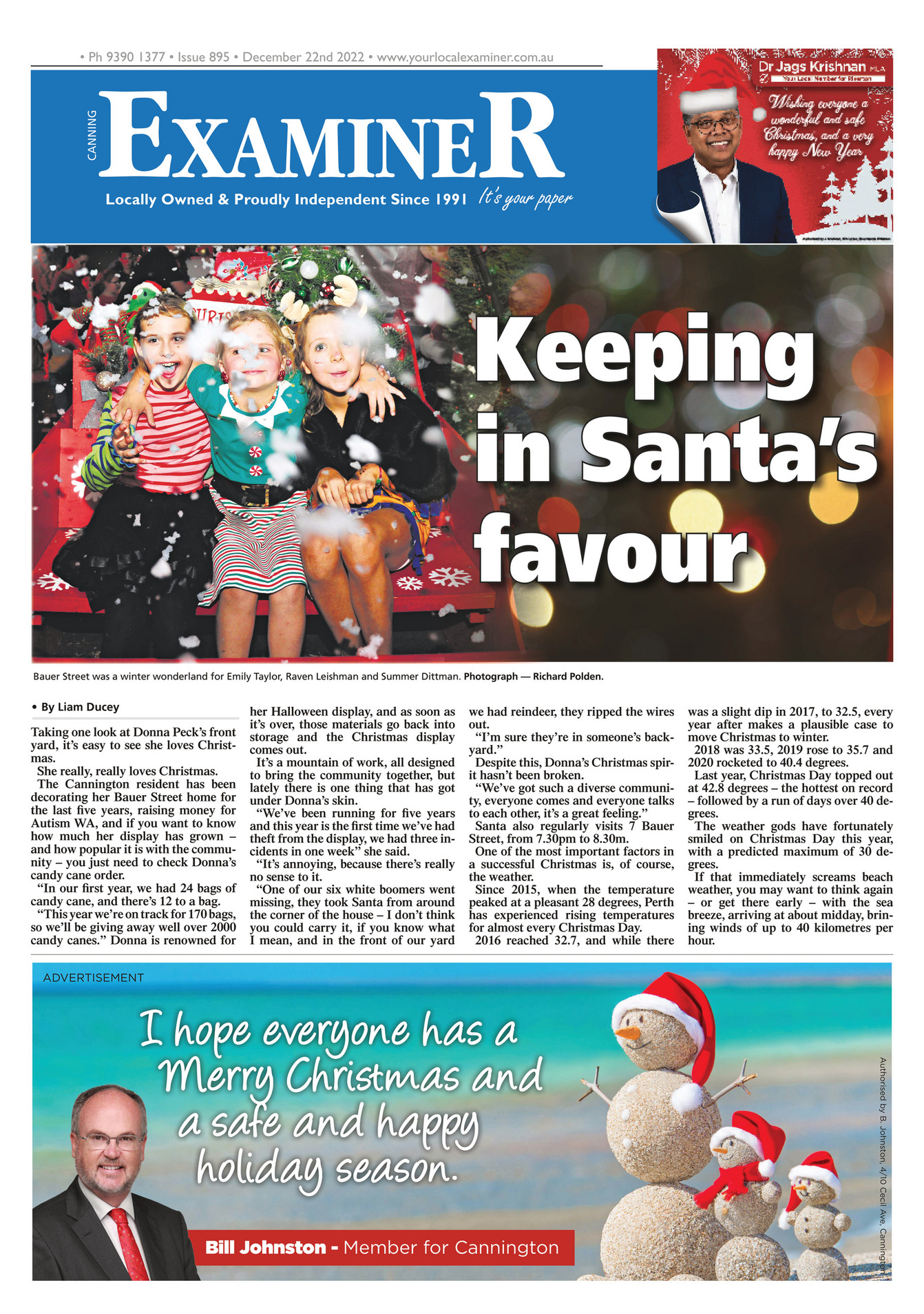 Examiner Newspapers Canning Examiner Newspaper 22nd December 2022