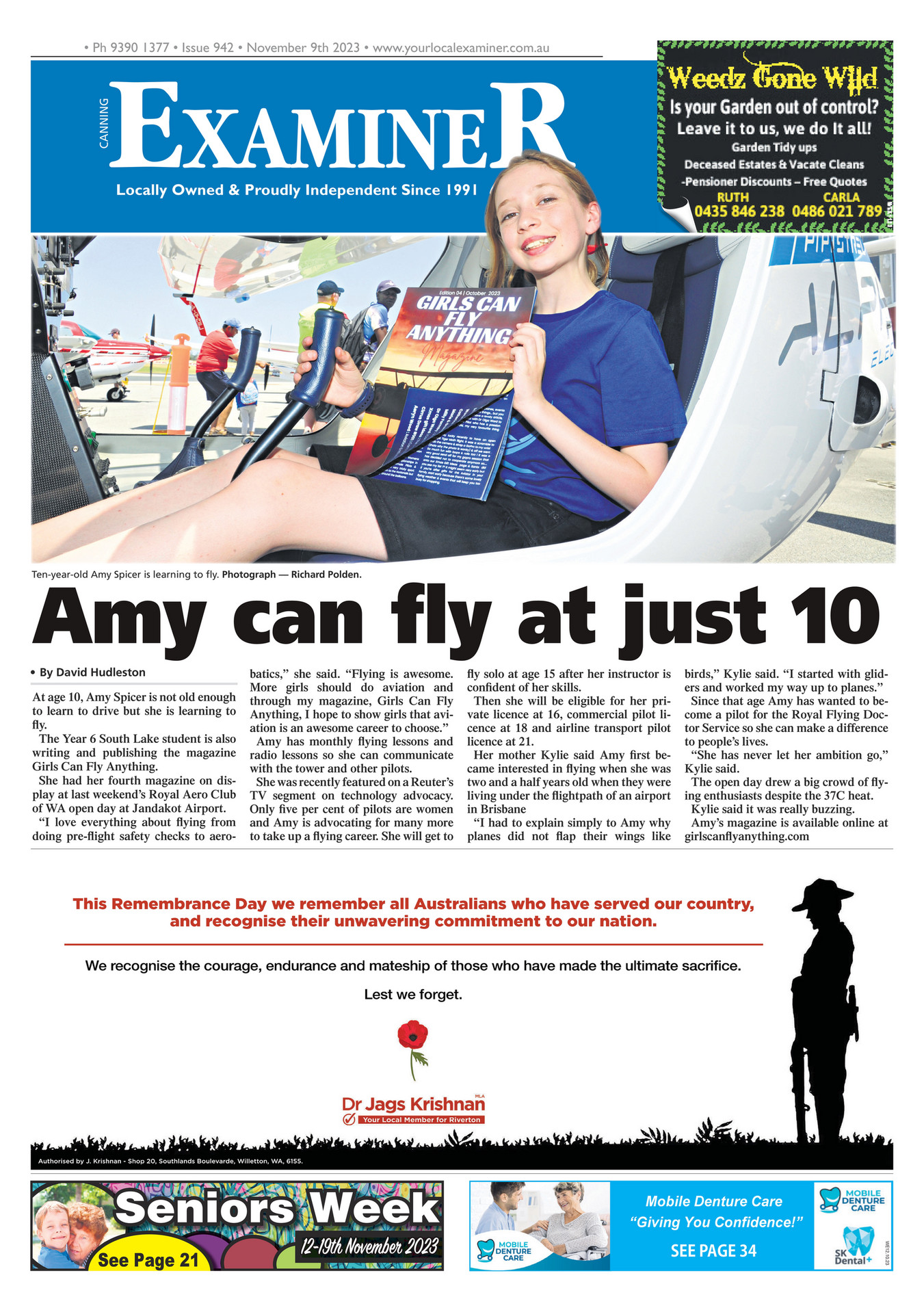 Examiner Newspapers - Canning Examiner Newspaper 9th November 2023 - Page 1