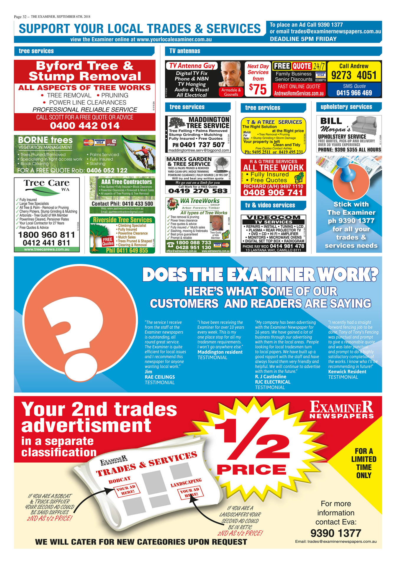 Examiner Newspapers Serpentine Examiner Newspapers 6th September 2018 Page 32 33