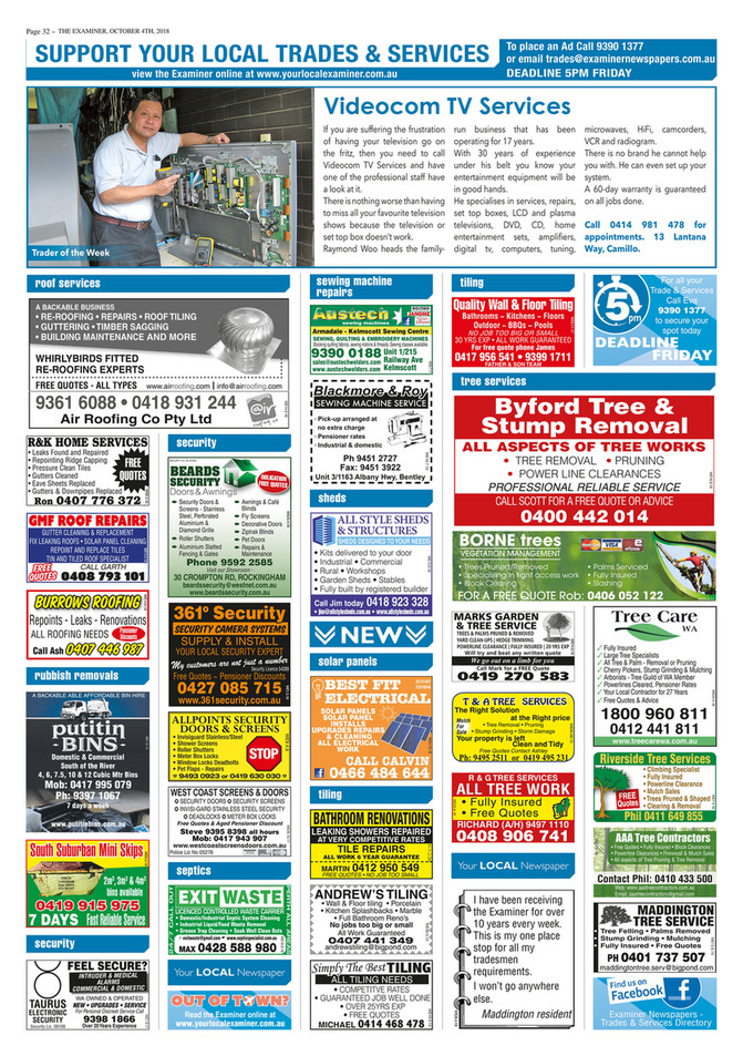 Examiner Newspapers Gas Trades Examiner Newspapers 4th October 2018 Page 4 5
