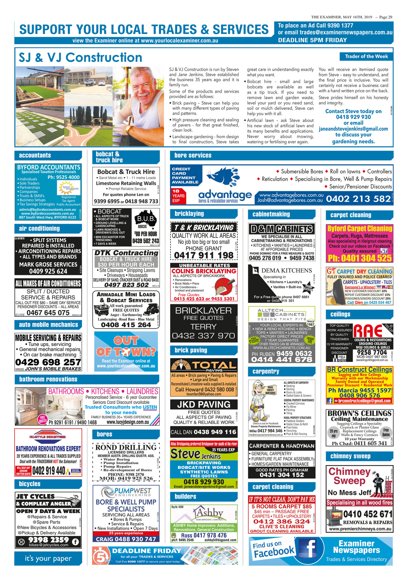 Examiner Newspapers GAS Trades Examiner Newspapers 16th May 2019 Page 1