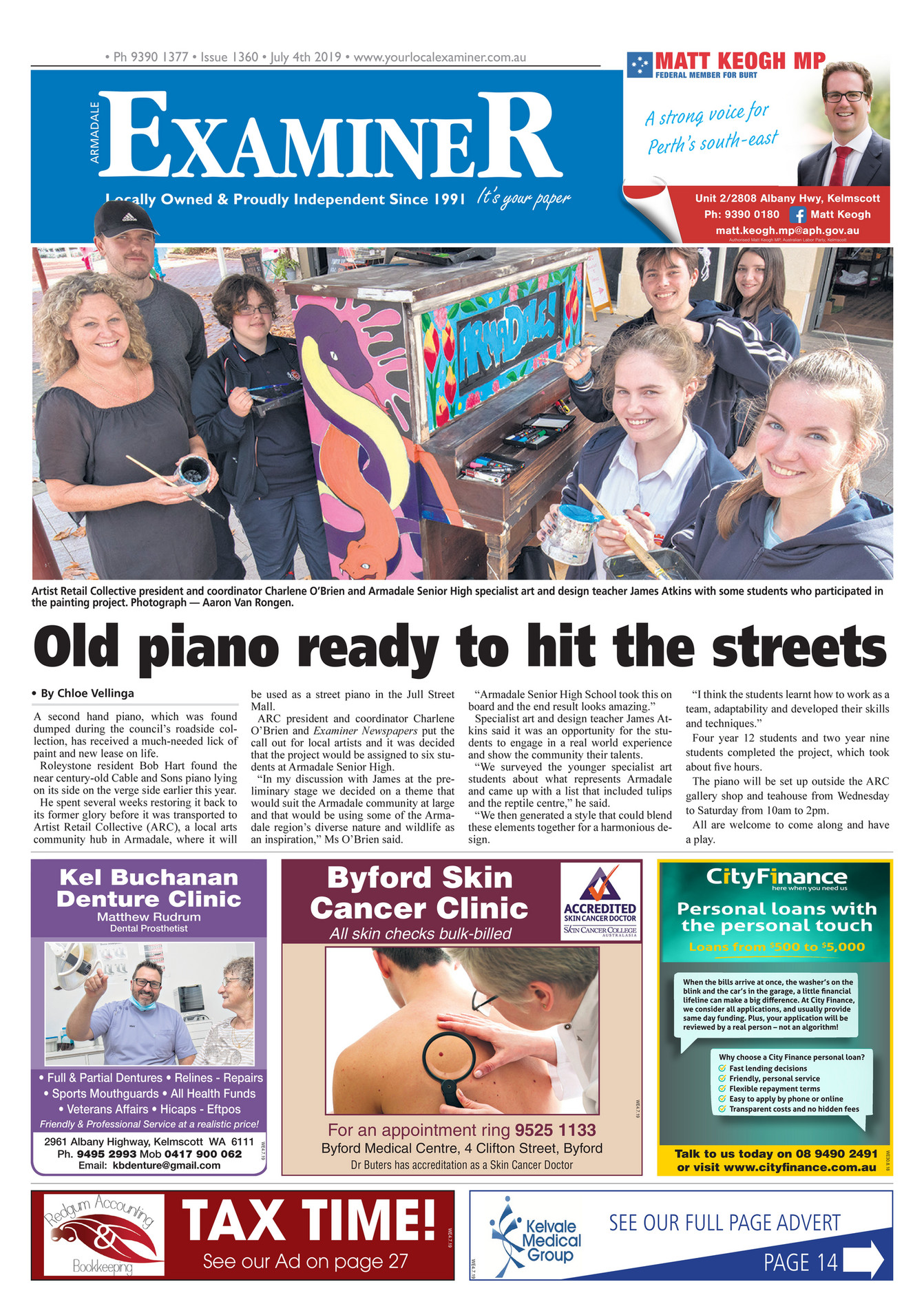 Examiner Newspapers - Armadale Examiner Newspapers 4th July 2019 - Page 1