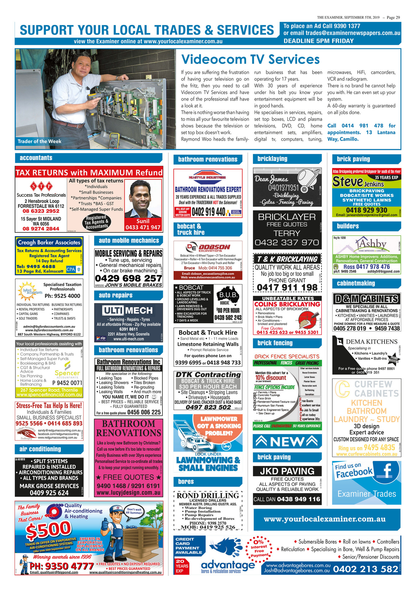 Examiner Newspapers - GAS Trades Examiner Newspapers 5th September 2019 ...